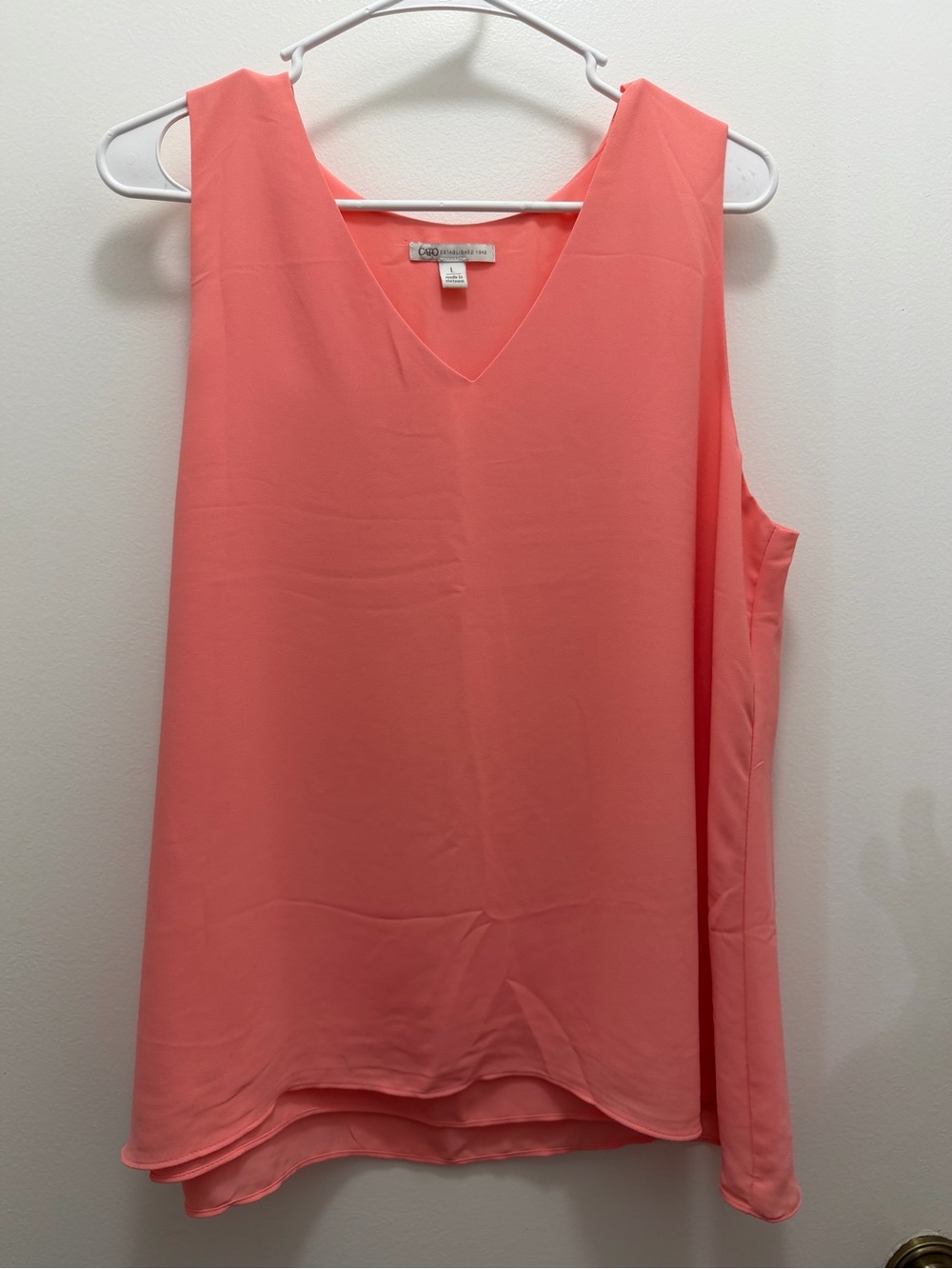 Cato Coral V-Neck Sleeveless Camisole